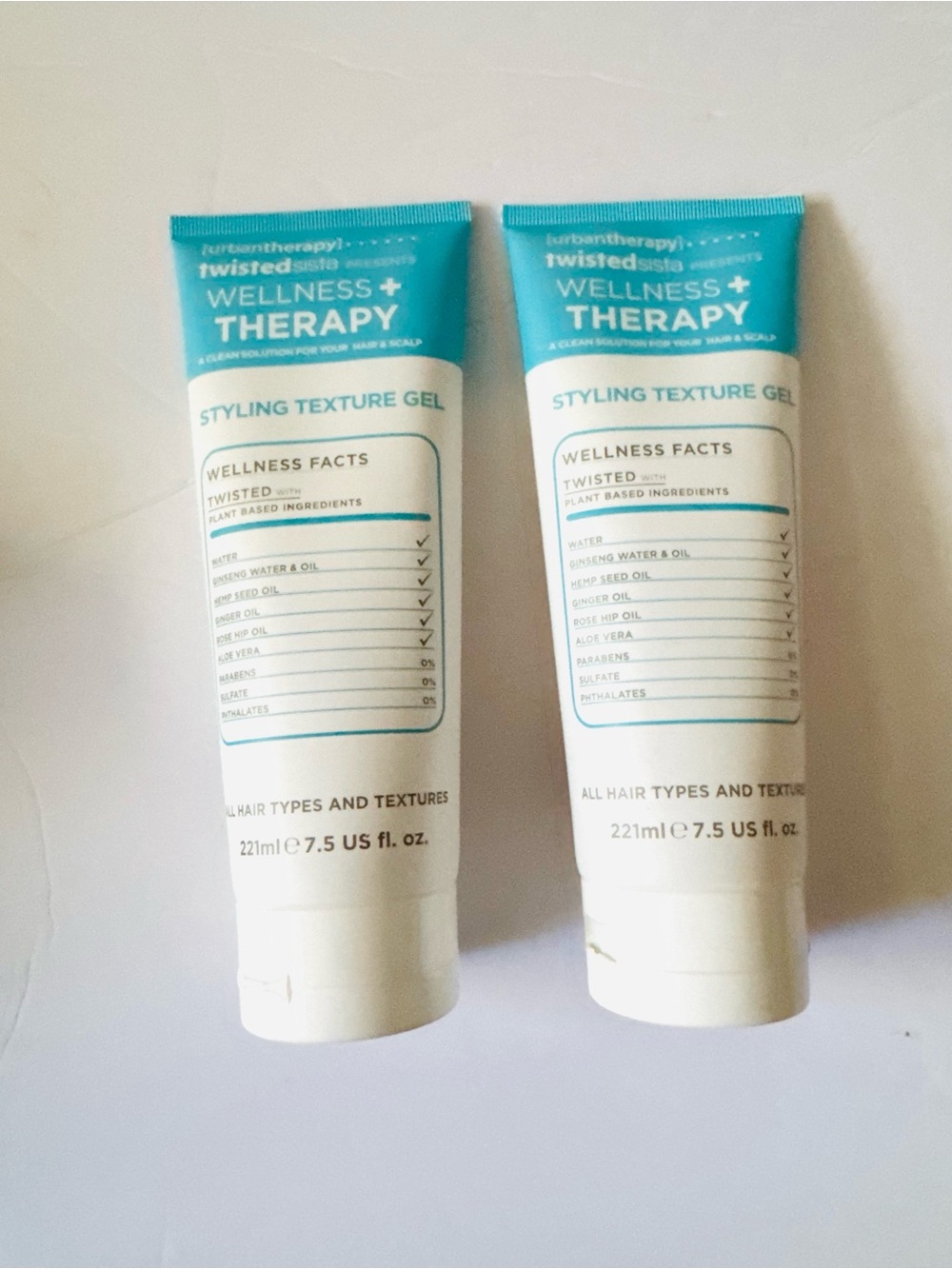 Lot Of 2 Twisted Sista Wellness + Therapy Styling Texture Gel 7.5 Fl.oz. (each)